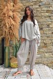 Kiti Paisley Damask Artist Smock Mocha